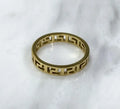 Trendy Stainless Steel Ring Jewelry Waterproof Silver Gold Number Hollow Thin Band Stacking 316l Ring for Women