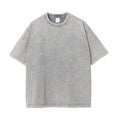 Distressed Stone Washed Acid Wash Cotton T-Shirt Crew Neck Plus Size Short Sleeve Top Tee Casual Vintage for Men