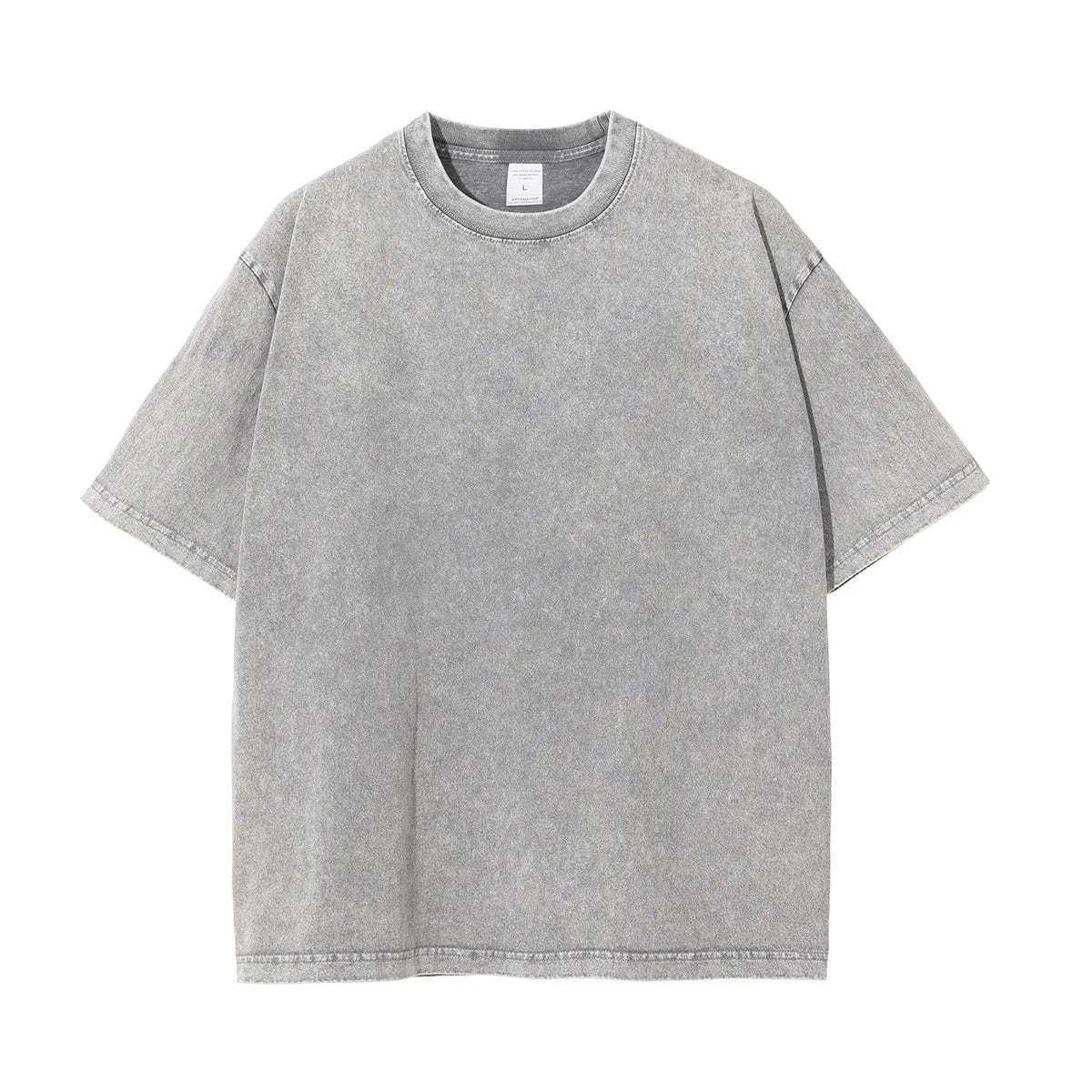 Distressed Stone Washed Acid Wash Cotton T-Shirt Crew Neck Plus Size Short Sleeve Top Tee Casual Vintage for Men