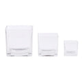 Wholesale Clear 250 ml Empty Square Shaped Glass Candle Jar Candle Holder for Candle Making