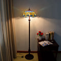 Stained Glass Copper Jade Tifany Tiffany Colorful Corner Lamps Style Morroc Living Room Yellow Dragonfly Standing Floor Lamp