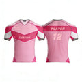 Custom Free Design Service Womens Rugby Football Jersey Wear Set Sublimation Double Stitch Touch Football Shirt Plus Size Quick