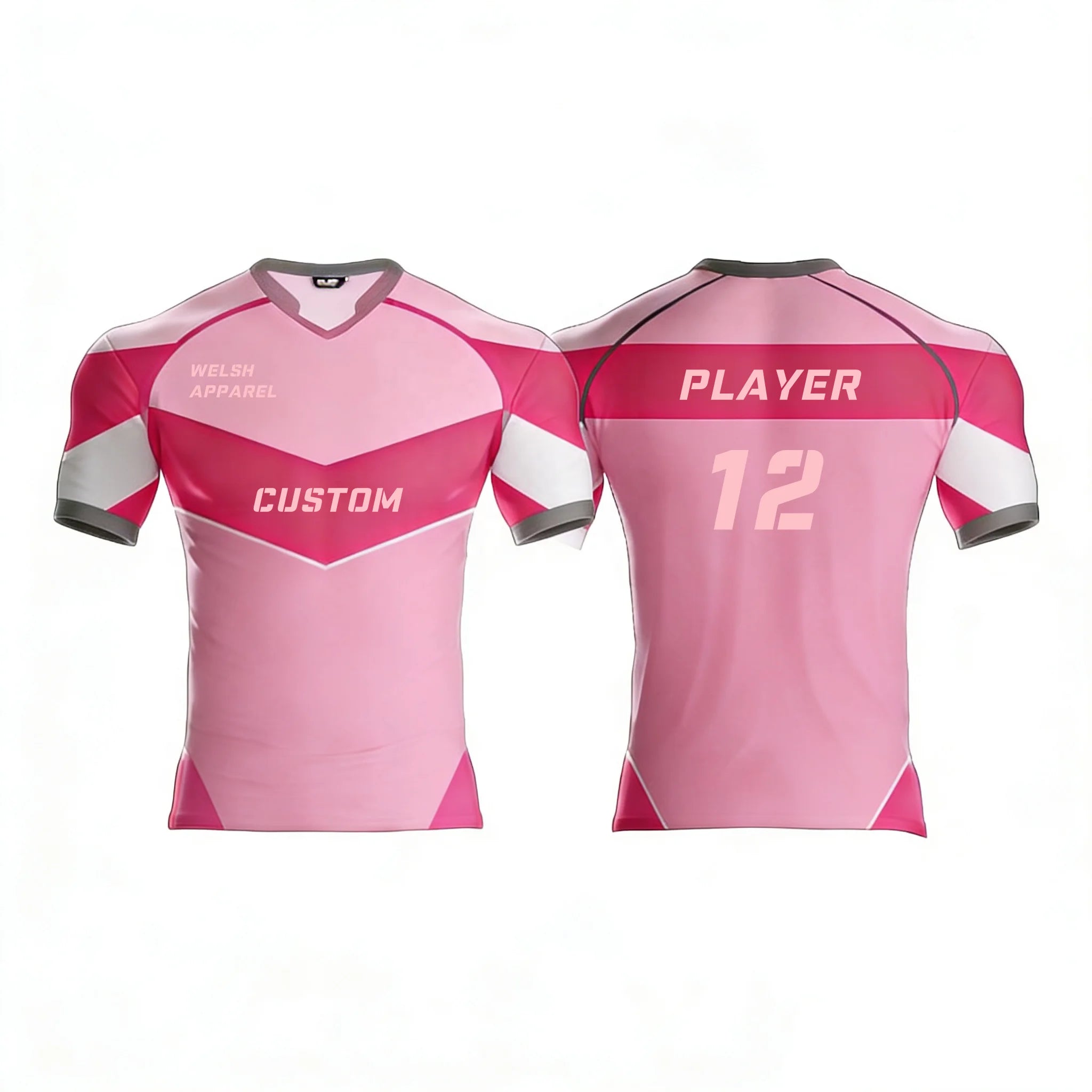 Custom Free Design Service Womens Rugby Football Jersey Wear Set Sublimation Double Stitch Touch Football Shirt Plus Size Quick