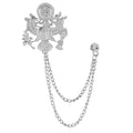 Hot Sale Men Suit Eagle Badge Brooches Tassel Chain Breastpin Lapel Pins for Wholesale