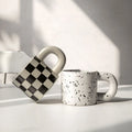 Korean Style Fatty Splash Ink Porcelain Cup 250ml Food Grade Coffee Tea Drinkware Simple Couple Mugs Modern Luxury Chiyi Saucers
