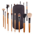 Factory Price Makeup Brushes with PU Bag 15 Pcs/set Make up Tool Foundation Powder Blending Eyeliner Eyelash Eyebrow Beauty Kit