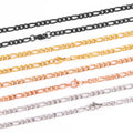 New Stainless Steel NK Chain Men's Titanium Steel Figaro Necklace Hiphop Stainless Steel Grinding Chain