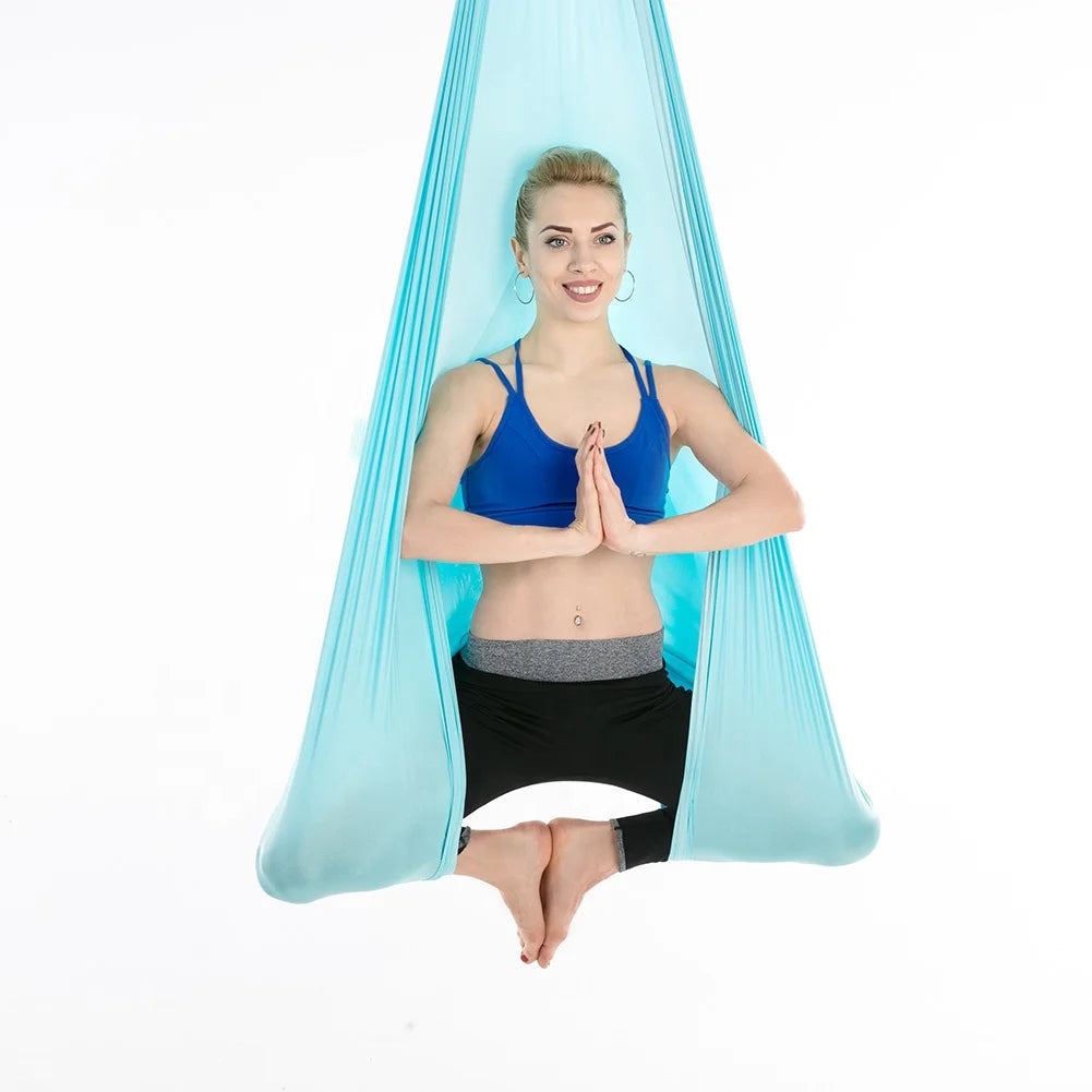 Nylon Fitness Exercise Aerial Yoga Hammock Flying Yoga Swing for Workout and Relaxation