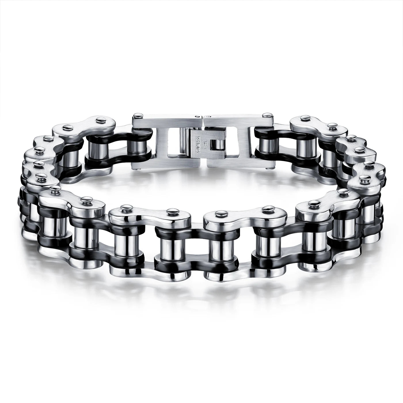 Wholesale Stainless Steel Biker Bracelets Chunky Men's Motorcycle Chain Bracelet Wristband Bicycle Men Hand Jewelry