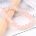 Men Women Natural Stone Round Bracelet 8mm 5A Rose Quartz Crystal Beads Jewelry Beads Women Jewelry Gift