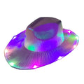 women's Carnival party luminous pink cowboy wedding hat light up flashing festival top cowboy Nightclub hat bar hat