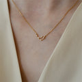 Trendy Jewelry Silver Minimalist Simple Design Gold Plated Zodiac Necklace