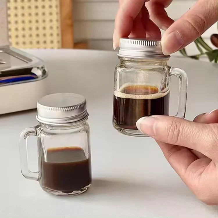 Wholesale 1 OZ Mini Glass Mason Jar 35ml EMPTY DIY Jar with Handle for Beverages