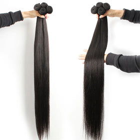 YesWigs 10a Quality Raw Cambodian Young Girl Single Donor Cuticle Aligned Mink Human Hair Straight Bundle Extension Double Weft