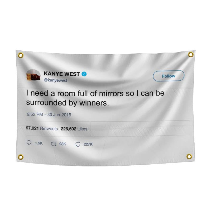 Kanye 3x5 Feet Funny Flag Dorm Decor Flags Banner Custom Flag logo