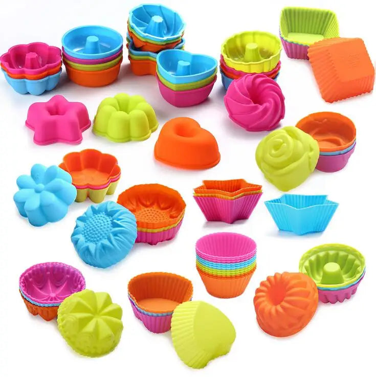 Silicone Cupcake Muffin Baking Cups Cake Molds