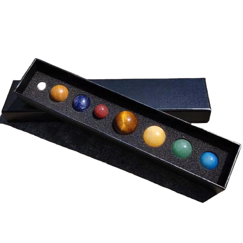 Natural Raw Crystal Balls Quartz Gemstone Spheres Planet Crystal Ball Polished Gemstone the Earth Sphere Gift Box
