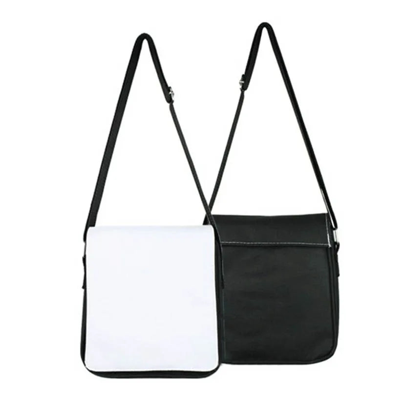 Fashionable Sublimation Blank Small Polyester Canvas Shoulder/Crossbody Messenger Bag with DIY Photo Print and GEOMETRY Pattern