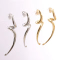 G3852 Wholesale Geometric Spiral Gold Earrings Hoop Metal Ear Studs 18K Gold Plated Stainless Steel Stud Earrings Women Jewelry