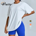 2024 New Arrival Woman's Sports Yoga T-shirt Solid Color Plus Size Breathable Quick-dry Woman's Casual Sportswear.