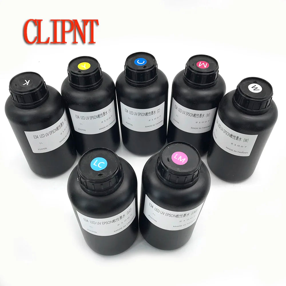 1000ml Soft LED UV Ink for Ep Son I3200 XP600 I1600 TX800 L805 1390 DX4 DX5 DX7 UV Printer Ink UV Curing Ink
