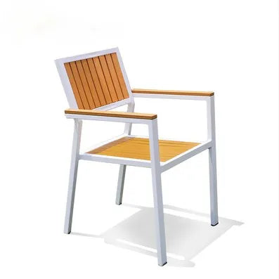 Guangzhou Mingmeng Restaurant Terrace Furniture Plastic Wood Chair and Table Popular Outdoor Furniture Balcony Chair MegaBDM