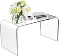 Acrylic Coffee Table with PVC Cover Protector 32*16*16 Inches Modern Coffee Table for Living Room Clear Rectangle Table