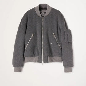 OEM Quality Wool Blend Bomber Zipper Cropped Jacket for Men Mens Winter Jackets