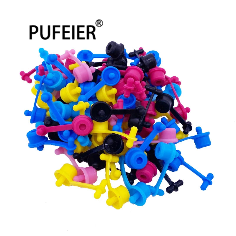 Universal 4 Color 6 Color CISS Ink Tank Plug DIY CISS Ink System Plastic Ink Refill Hole Rubber Plugs Inkjet CISS Accessories