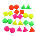 2025 Temperament Sweet Neon Frosted Matte Surface 3D Round Square Triangle Acrylic Geometric Resin Earrings Stud Earrings