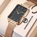 Hannah Martin Watch Factory Custom Minimalist Japan Quartz Ladies Watches Fashion Waterproof Square Dial Wrist Women's Watches