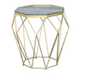 Factory directly China supplier gold round metal coffee side table with tempered glass for living room hotel furniture