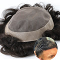 EMEDA Wholesale Cheap Real Human Hair Men Mono Toupee Replacement Hair System Durable Thin Skin Base Toupee for Men