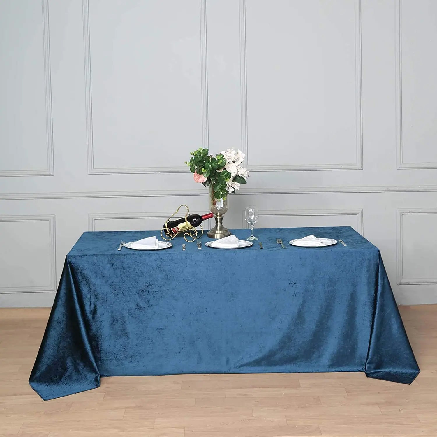 Wedding Plush Velvet Tablecloth Rectangular Customized Size