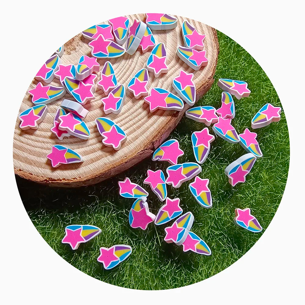 500g Polymer Shooting Star Slices Hot Clay Sprinkles Slime Filler Nail Art Phone Case Decoration Plastic Klei Accessories