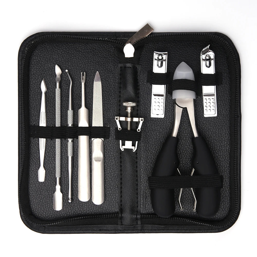 Professional Stainless Steel Nail Clipper Nail File Nail Cuticle Nippers Beauty Personal Care Manicure Set