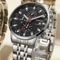 2023 Best Popular Luxury Men's High Grade Watch Stainless Steel Strap Multifunction Quartz Watch