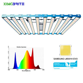 1142*1125mm KingBrite 1000W Samsung LM301H EVO + Osr 660nm 730nm IR King Brite Led Grow Light