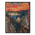 UNIART Bespoke Handmade 3D Pixel Wooden Mosaic Panel Painting Art Hotel Design Geometric Wood Block Acoustic Panel Art Custom