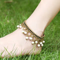 2024 Bohemian Fashion 4mm Beaded Barefoot Anklet for Women Handmade Summer Ethnic Malachite Beach Ankle Jewelry Turquoise Main