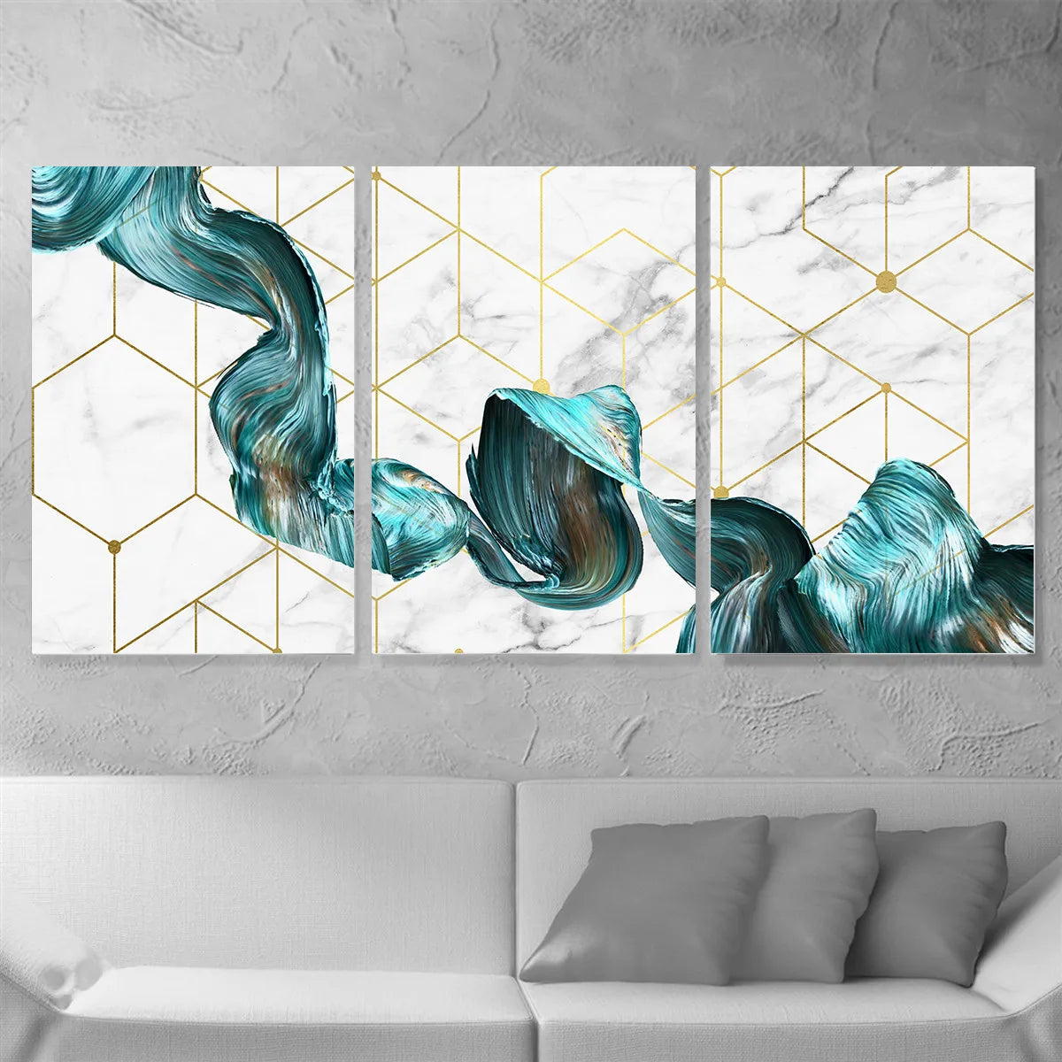 Geometric Pattern Canvas Poster Picture Living Room Wall Gallery Art Decor Oil Painting on Canvas Posters Print Art Picture