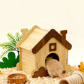 Eco-friendly Solid Wood Large Hamster Hideaway with Modular Design
