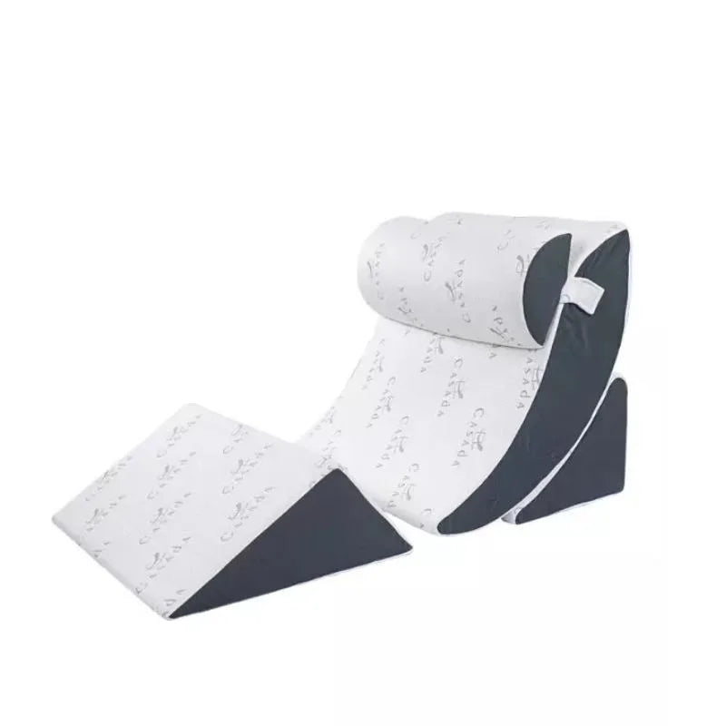 Bed Wedge Pillow Adjustable Folding Orthopedic Wedge Pillow Memory Foam Incline Cushion System for Snoring Allergies Reading