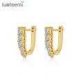 CZCITY Hoop Earring Charm Trendy Woman Huggie Korean Fashion Diamond Zirconia Zircon Hot Sale Clip Earing
