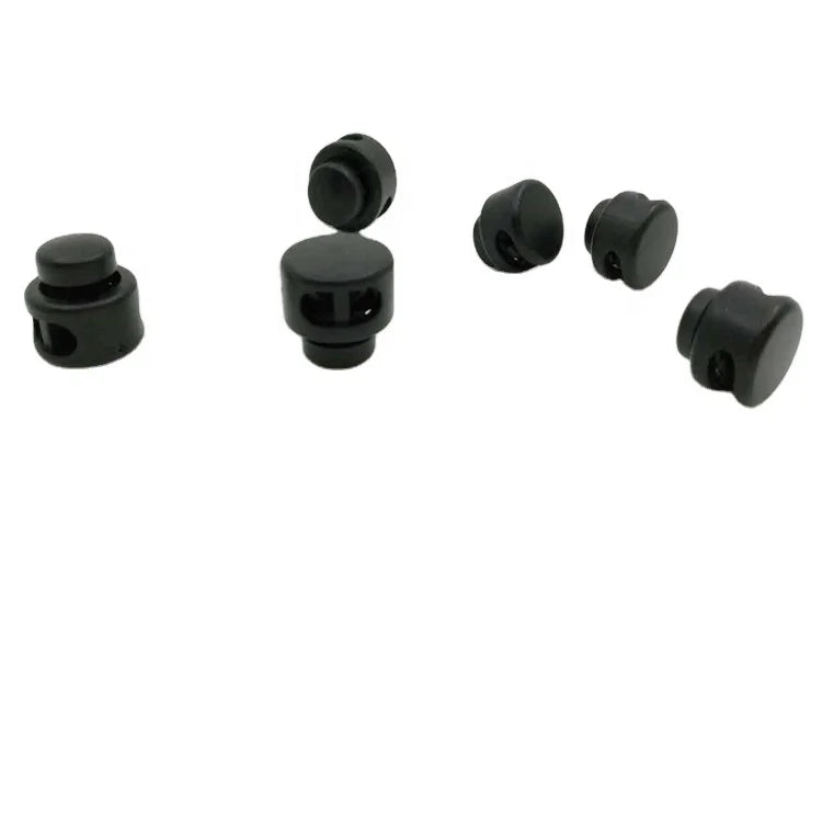 Factory Sale Black Good Quality Cord Lock Rope Stopper Buckle Cord Ends for Garments Bags Hats