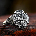 Wholesale Vintage Jewelry Stainless Steel Men's Ring Hip Hop Viking Celtic Knot Shield Ring Rock Biker 316L Steel Jewelry
