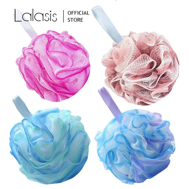 Lalasis Custom Body Scrubber Skin Exfoliating Shower Bathing Loofahs Bath Balls