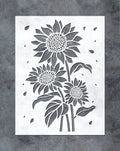 Sunflower PET Stencil Reusable Customized Size Flower Stencils for Painting on Wood Canvas Wall Fabric Home Decor DIY Craft