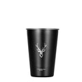 Eco Friendly 500ml/350ml Custom Single Walled Ss304 Stainless Steel Vacuum Mug Straw 6-12hr Thermal Insulation Travel Beer Cup