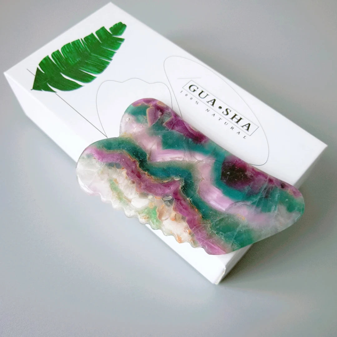 Huiying Fluorite Jade Body Facial Gua Sha Board Scraping Massage Tool